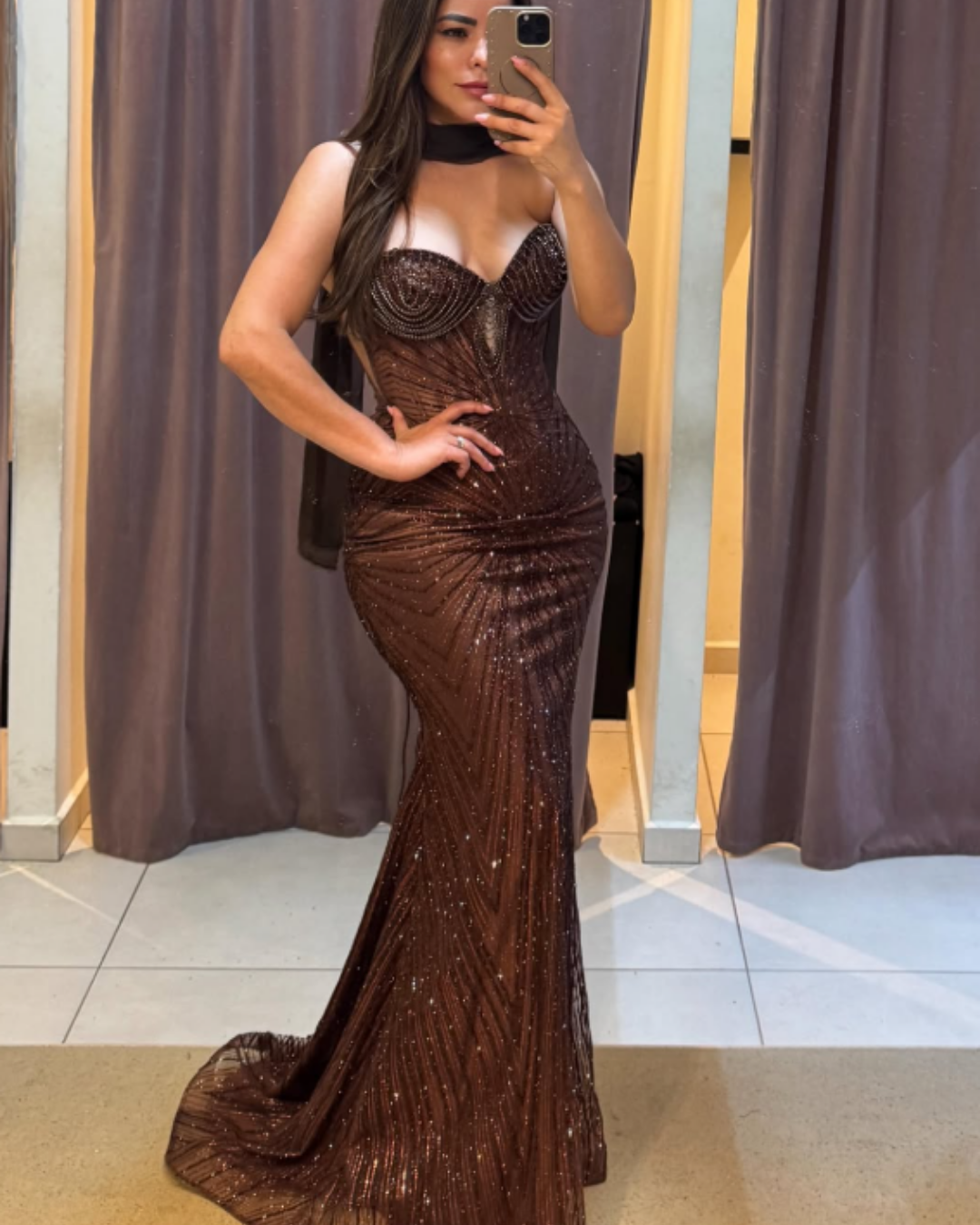 Vestido de Gala Espresso